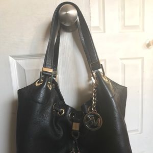 black and gold michael kors bag